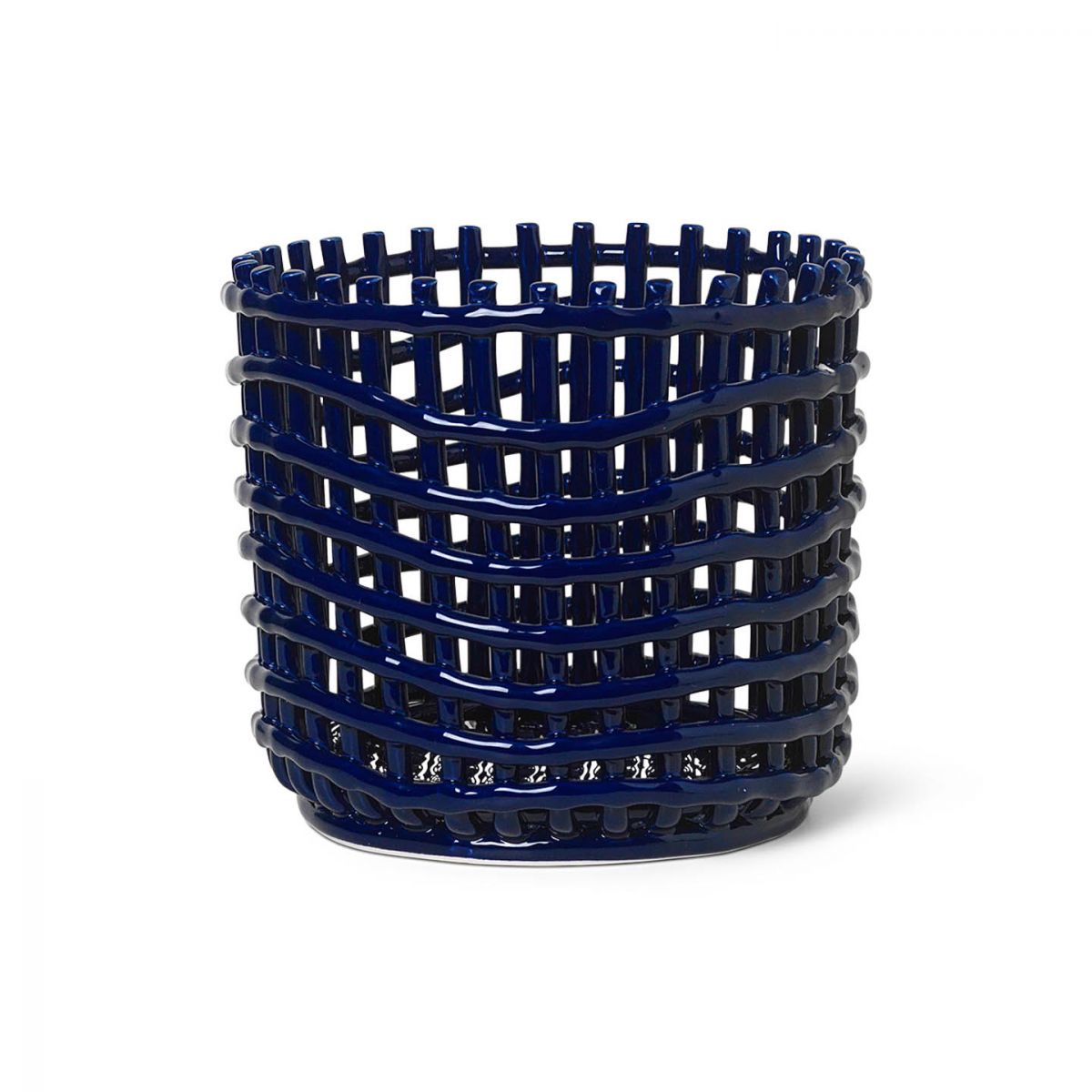 Ceramic Basket - Large Blue