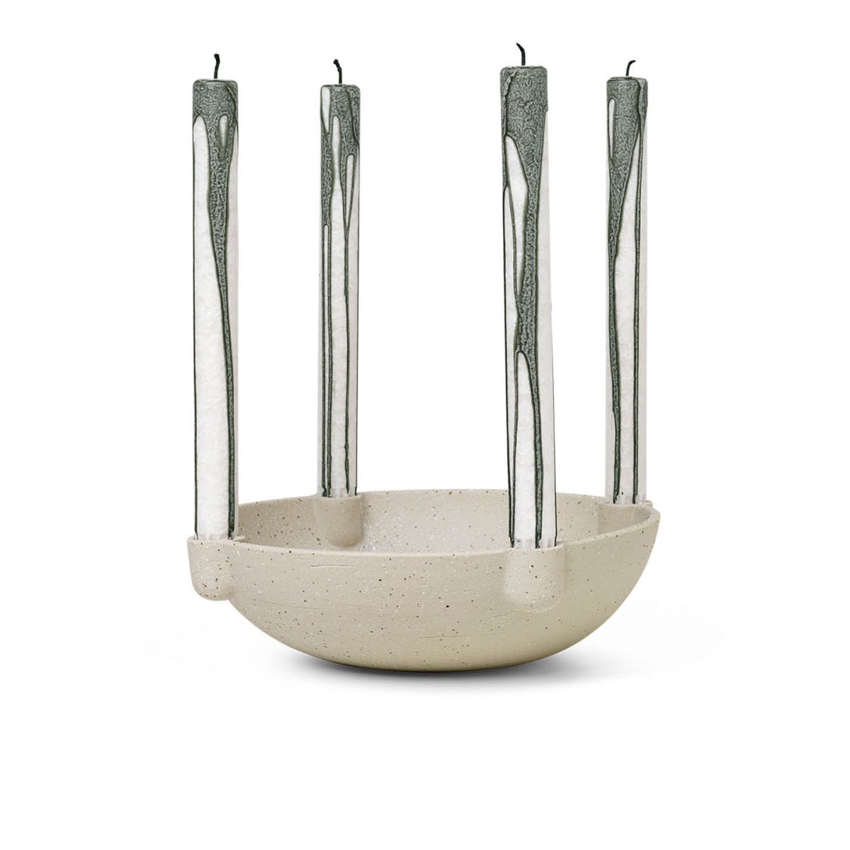 Bowl Candle Holder - Light Grey-2