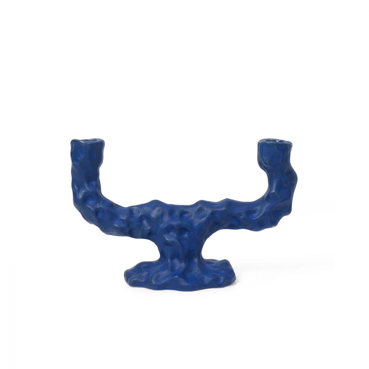 Dito Candle Holder - Double - Bright Blue