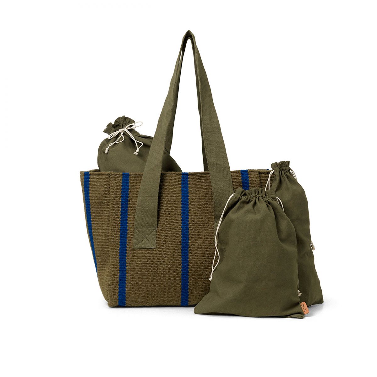 Yard Picnic Bag - Olive/Bright Blue-4