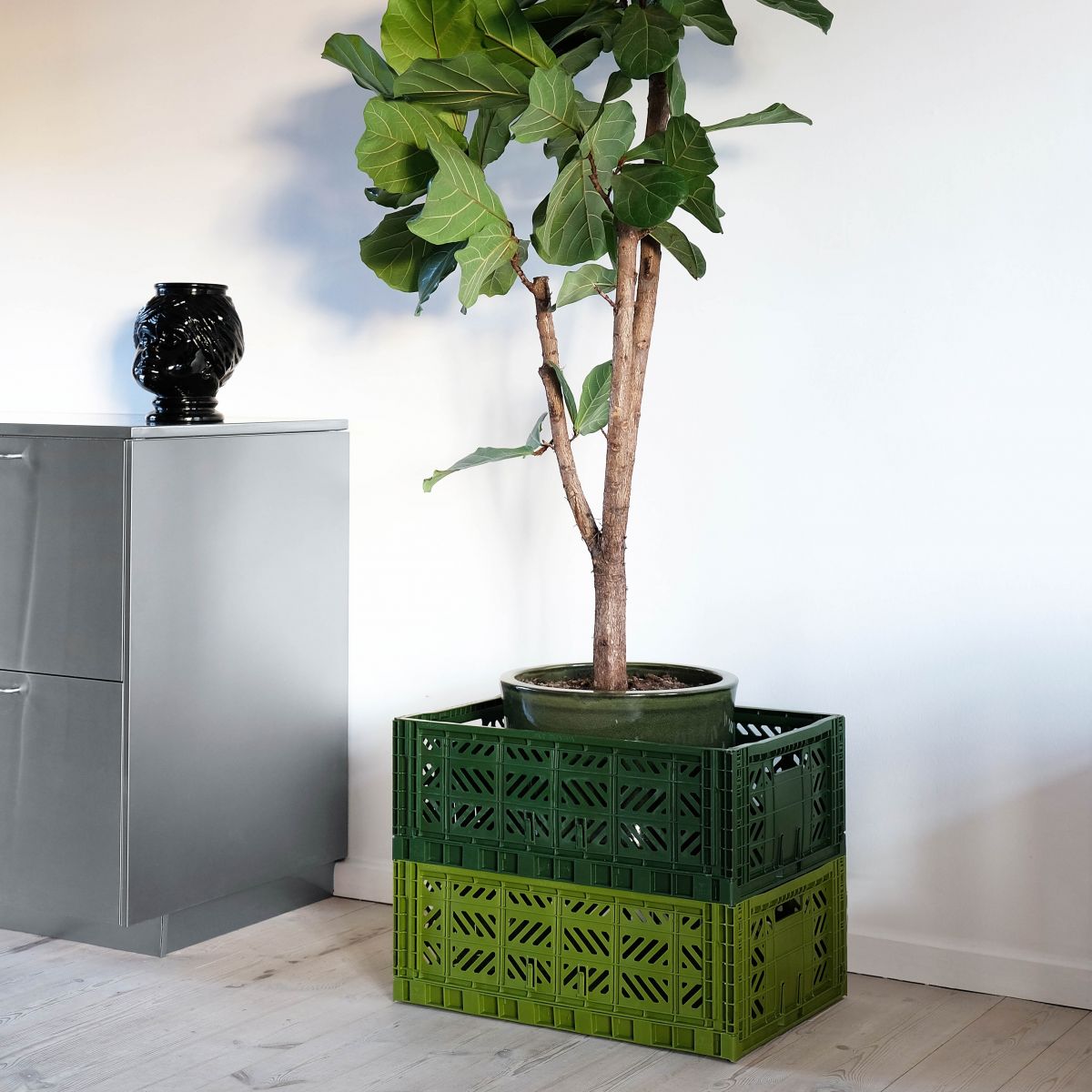 Folding Crate - Almond Green - Maxi-2