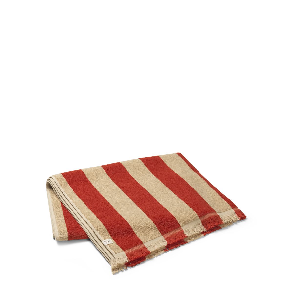 Alee Beach Towel - Light Camel/Red-3