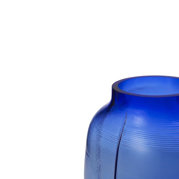 Step Vase Η23cm Blue