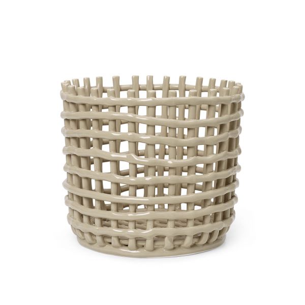 Ceramic Basket - Large - Cashmere