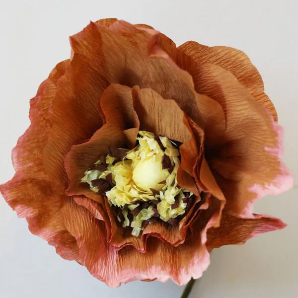 Paper Flower Ice Poppy - Dark Ochre