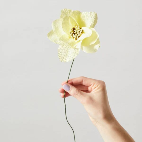 Paper Flower Dahlia - Yellow