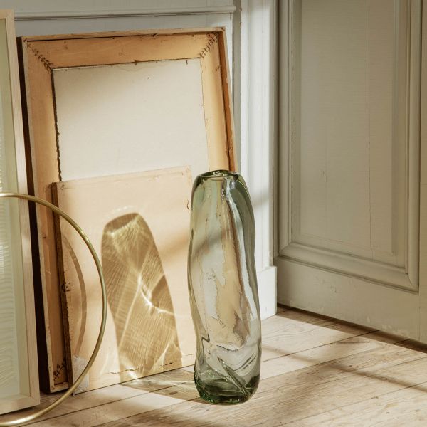 Water Swirl Vase - Recycled clear