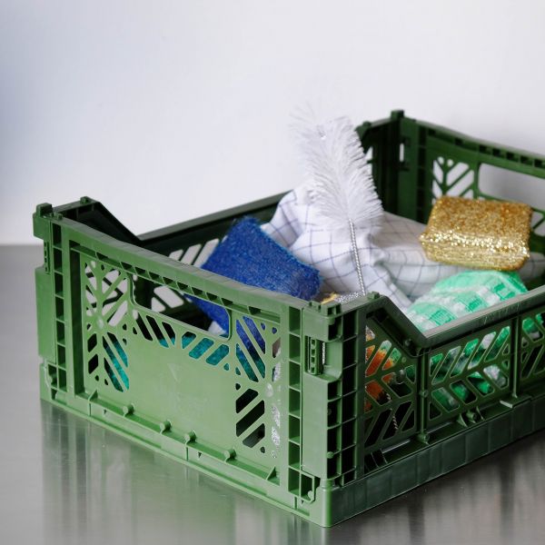 Folding Crate - Midi - Dark Green