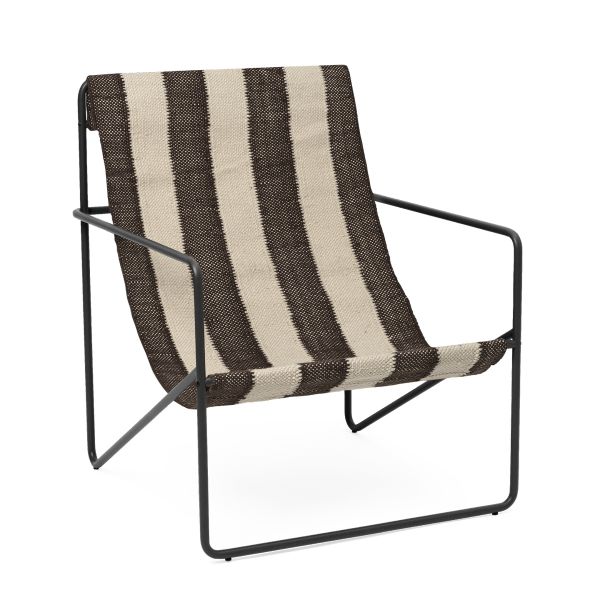 Desert Lounge Chair-Black/Off-white/Chocolate