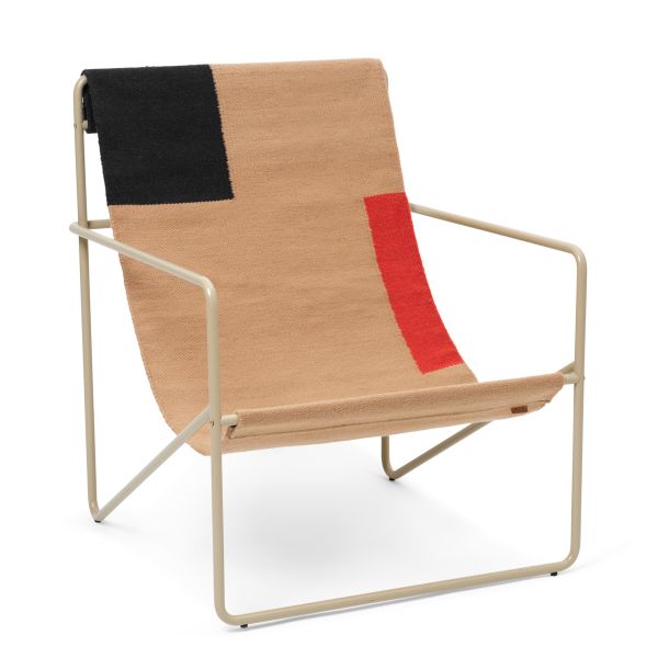 Desert Lounge Chair-Cashmere/Block