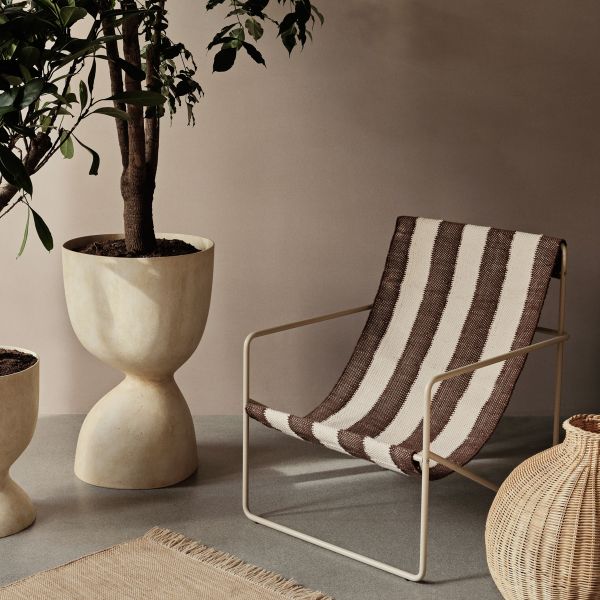 Desert Lounge Chair-Cashmere/Off-white/Chocolate