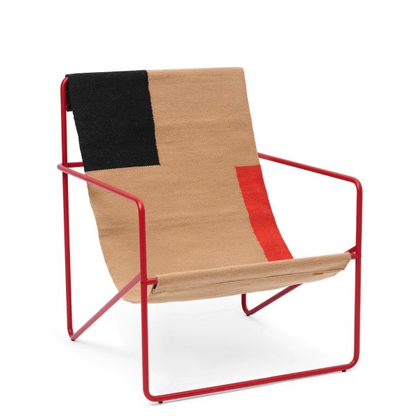 Desert Lounge Chair-Poppy Red/Block