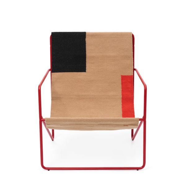 Desert Lounge Chair-Poppy Red/Block