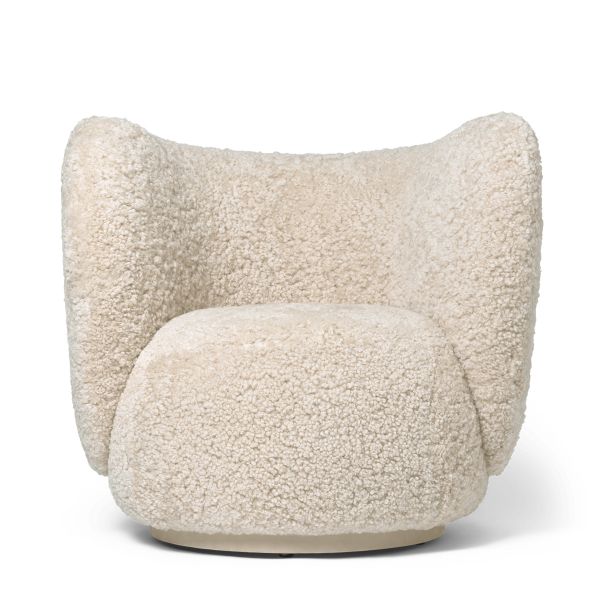 Rico Lounge Chair - Sheepskin-Moonlight