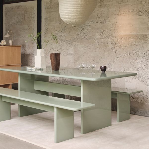 Rink Dining Table - Large-Tea Green