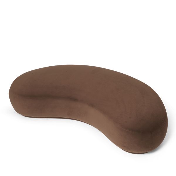 Rico Lounger Ottoman - Rich Velvet-Soft Brown