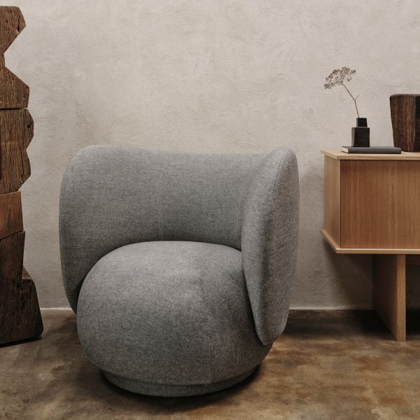 Rico Lounge Chair - Main Line Flax-Navy Melange