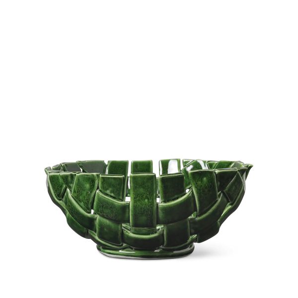 Plait Bowl - O24 - Emerald Green