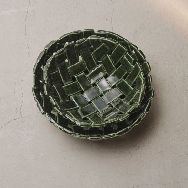 Plait Bowl - O24 - Emerald Green