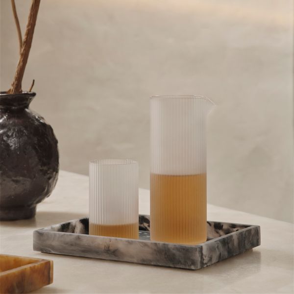 Ferm Living - Mist Tray - Δίσκος - Μαύρο/Λευκό 