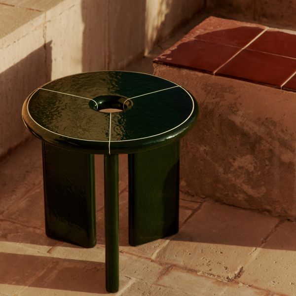 Deya Side Table - Dark Green