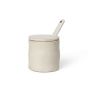 Flow Jar with spoon - Off-white Speckle-thumb