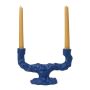 Dito Candle Holder - Double - Bright Blue-thumb-2