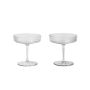 Ripple Champagne Saucers - Set of 2 - Clear-thumb