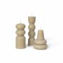 Torno Candles - Set of 3 - Sand-thumb