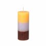 Rainbow Pillar candle  Peach Lavender-thumb